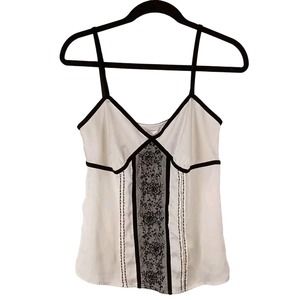 Loft Womens Blouse 6 Petite Spegetti Straps Beaded & Lace